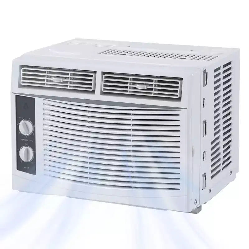Energy-Efficient 5000 BTU Window Air Conditioner for Rooms up to 150 Sq.Ft  Quiet Operation, Mechanical Controls, Easy Installation