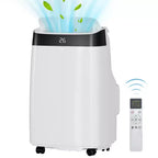 Portable AC with Full Window Kit & Hose: 10K BTU, 3-in-1 Cooling for 450 Sq.Ft. Rooms (Cool/Dehumidify/Fan). Features 24-Hour Timer