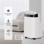 Portable AC with Full Window Kit & Hose: 10K BTU, 3-in-1 Cooling for 450 Sq.Ft. Rooms (Cool/Dehumidify/Fan). Features 24-Hour Timer