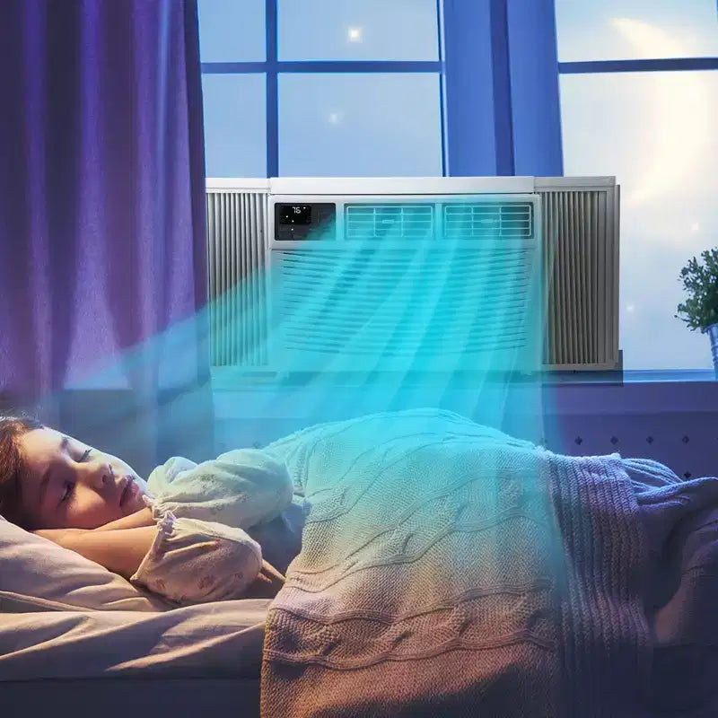 App & Remote Controlled Window AC: 10K BTU Unit for Windows, Cools Rooms Up to 450 Sq.Ft. Ideal with Sleep and Programmable Timer Modes