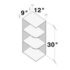 Mueble bajo de cocina Shaker de 12" de ancho x 30" de alto x 9" de profundidad