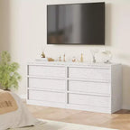 Cómoda alta moderna de 4 cajones, cajonera de almacenamiento de mediados de siglo para dormitorio, sala de estar y entrada