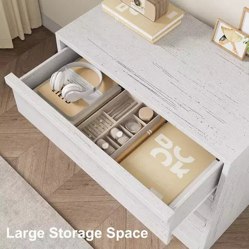 Cómoda alta moderna de 4 cajones, cajonera de almacenamiento de mediados de siglo para dormitorio, sala de estar y entrada