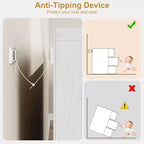 Cómoda alta moderna de 4 cajones, cajonera de almacenamiento de mediados de siglo para dormitorio, sala de estar y entrada