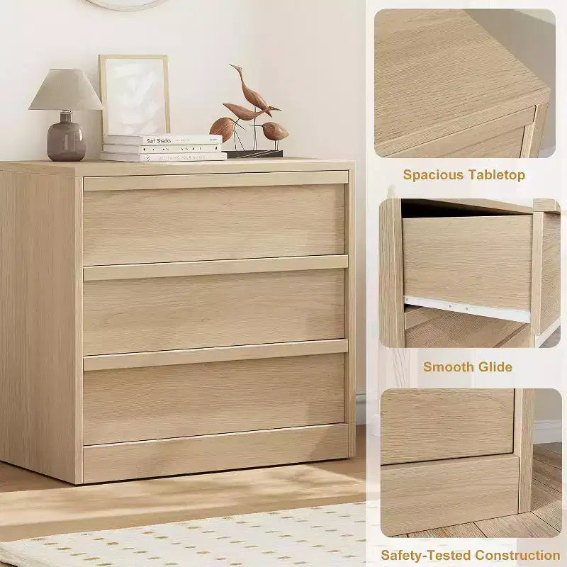 Cómoda alta moderna de 4 cajones, cajonera de almacenamiento de mediados de siglo para dormitorio, sala de estar y entrada
