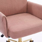 Silla de oficina elevable con respaldo medio, tela a rayas, ergonómica. Ideal para trabajar, estudiar y relajarse.