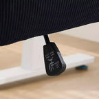 Silla de oficina elevable con respaldo medio, tela a rayas, ergonómica. Ideal para trabajar, estudiar y relajarse.