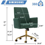 Silla de oficina elevable con respaldo medio, tela a rayas, ergonómica. Ideal para trabajar, estudiar y relajarse.