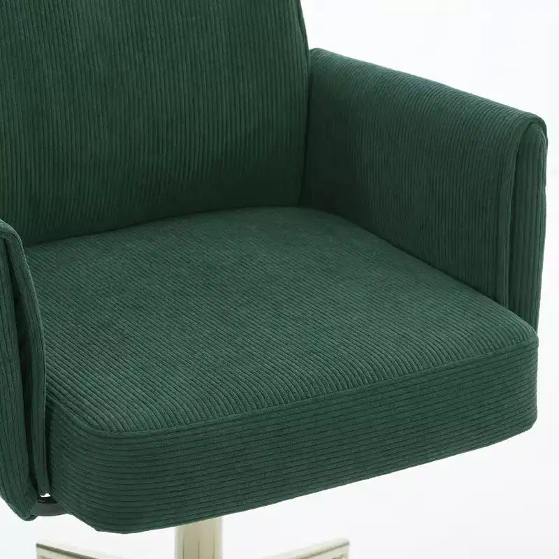 Silla de oficina elevable con respaldo medio, tela a rayas, ergonómica. Ideal para trabajar, estudiar y relajarse.