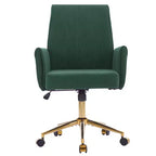 Silla de oficina elevable con respaldo medio, tela a rayas, ergonómica. Ideal para trabajar, estudiar y relajarse.