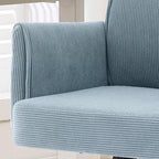 Silla de oficina elevable con respaldo medio, tela a rayas, ergonómica. Ideal para trabajar, estudiar y relajarse.