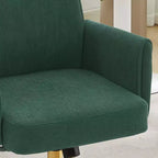 Silla de oficina elevable con respaldo medio, tela a rayas, ergonómica. Ideal para trabajar, estudiar y relajarse.