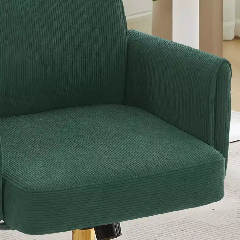 Silla de oficina elevable con respaldo medio, tela a rayas, ergonómica. Ideal para trabajar, estudiar y relajarse.