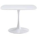 Mesa de comedor Mid-Century de 42,1 pulgadas con tablero redondo de MDF y patas cruzadas, para 4-6 personas, también funciona como mesa de centro