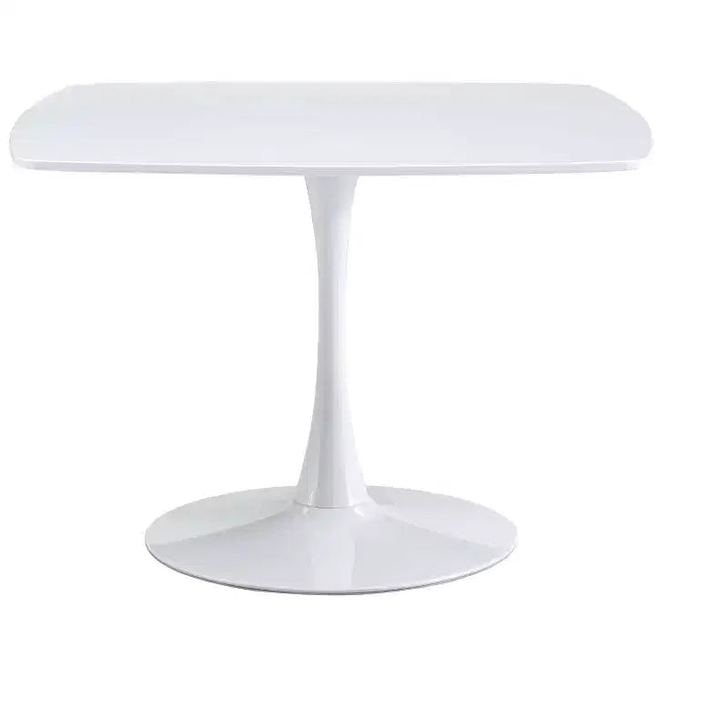Mesa de comedor Mid-Century de 42,1 pulgadas con tablero redondo de MDF y patas cruzadas, para 4-6 personas, también funciona como mesa de centro