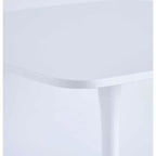 Mesa de comedor Mid-Century de 42,1 pulgadas con tablero redondo de MDF y patas cruzadas, para 4-6 personas, también funciona como mesa de centro