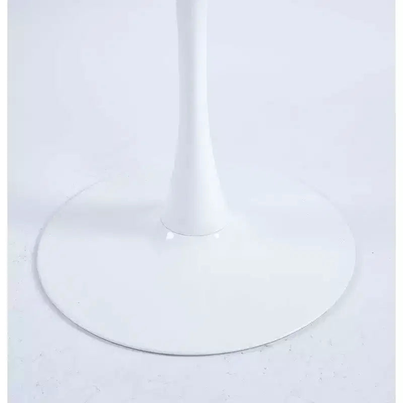 Mesa de comedor Mid-Century de 42,1 pulgadas con tablero redondo de MDF y patas cruzadas, para 4-6 personas, también funciona como mesa de centro