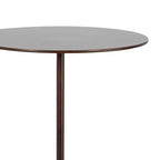 Mesa auxiliar de madera tallada y metal 10x10x22 verde