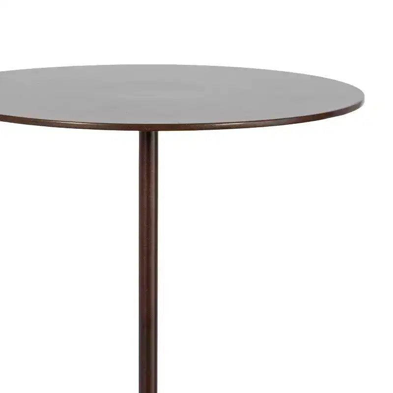 Mesa auxiliar de madera tallada y metal 10x10x22 verde