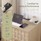 Mesita de noche con estación de carga integrada