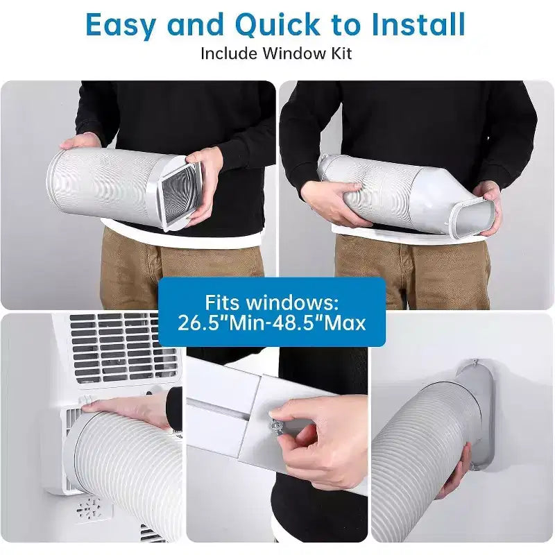 15K BTU Portable AC for Large Rooms - Cooling, Dehumidifier & Fan for 500-850 Sq Ft Spaces, One-year Warranty