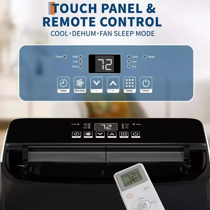 GustoWave 12000 BTU Portable Air Conditioner, 3-IN-1 Smart AC Units with Remote Control for Rooms up to 550 Sq.ft
