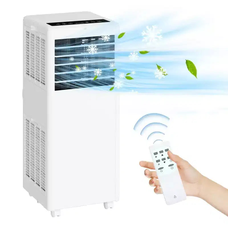 8K BTU Portable Air Conditioner - 3-in-1 Cooling, Dehumidifier & Fan for 350 Sq Ft with Sleep Mode & 1-Year Warranty