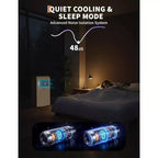 GustoWave 8,000 BTU 3-in-1 Portable Air Conditioner - Cools Up to 450 Sq.Ft, Quiet <42dB with 24H Timer & Remote, Floor Standing