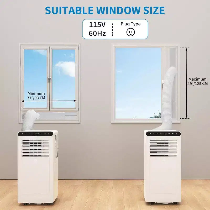 GustoWave 8,000 BTU 3-in-1 Portable Air Conditioner - Cools Up to 450 Sq.Ft, Quiet <42dB with 24H Timer & Remote, Floor Standing
