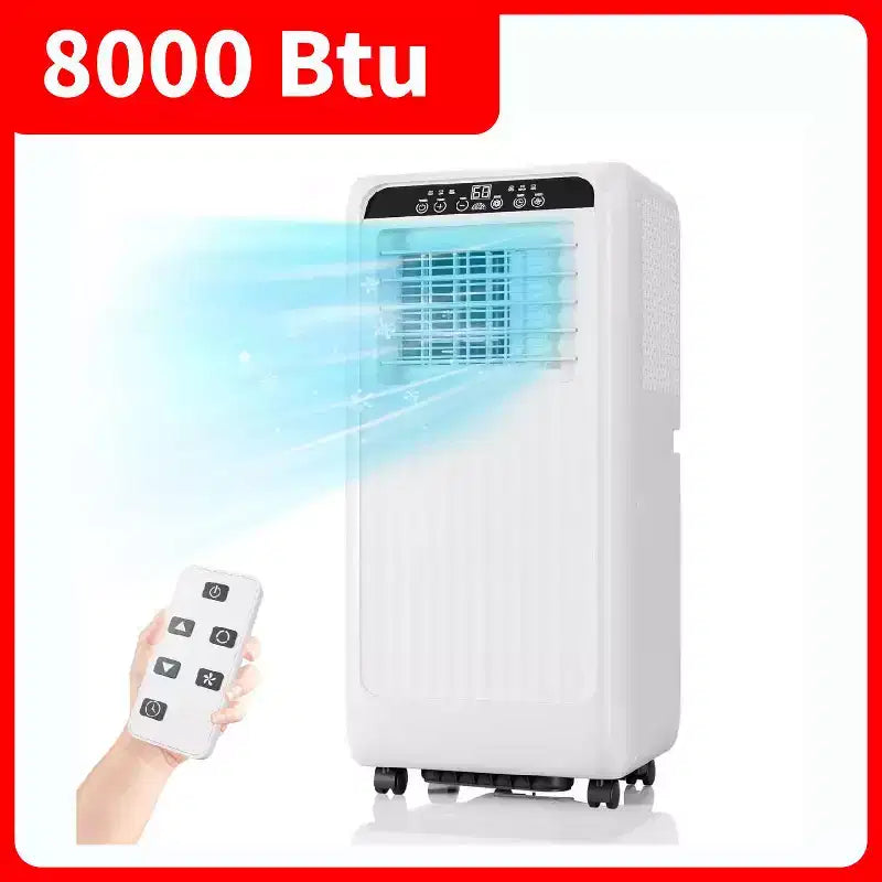GustoWave 8000 BTU Portable Air Conditioner 3-in-1 AC with Remote, 24H Timer, Low Noise for Bedroom, Office, 350 Sq. ft.