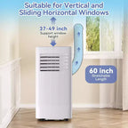 10,000 BTU 3-in-1 Portable Air Conditioner - Cools Up to 560 Sq.Ft, LED Display, Remote Control & Window Venting Kit Included