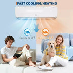 Acekool 9000 BTU 19 SEER2 Mini Split AC, Ultra-Quiet Inverter Heat Pump, 230V, White, 10ft Line Set