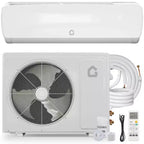Acekool 9000 BTU 19 SEER2 Mini Split AC, Ultra-Quiet Inverter Heat Pump, 115V, White, 10ft Line Set