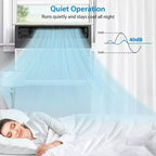 Acekool 8,000 BTU Window Air Conditioner, U-Shaped Quiet AC Unit with Dehumidifier & Fan, Cools Up to 370 Sq Ft, Remote, Easy Install