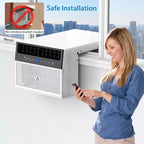 Acekool 8,000 BTU Window Air Conditioner, U-Shaped Quiet AC Unit with Dehumidifier & Fan, Cools Up to 370 Sq Ft, Remote, Easy Install