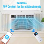 Acekool 12,000 BTU Window Air Conditioner, WiFi Smart AC Unit with Remote, 3-in-1 Cooling Dehumidifier Fan, 4 Fan Speeds