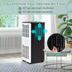 Costway 8000 BTU ASHRAE Portable Air Conditioner 3-in-1 AC Unit w/ Cool Dehum Fan Sleep Mode