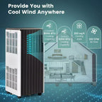 Costway 8000 BTU ASHRAE Portable Air Conditioner 3-in-1 AC Unit w/ Cool Dehum Fan Sleep Mode
