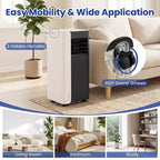 Costway 3 in 1 Portable Air Conditioner with Fan & Dehumidifier Mode, Sleep Mode, 24H Timer