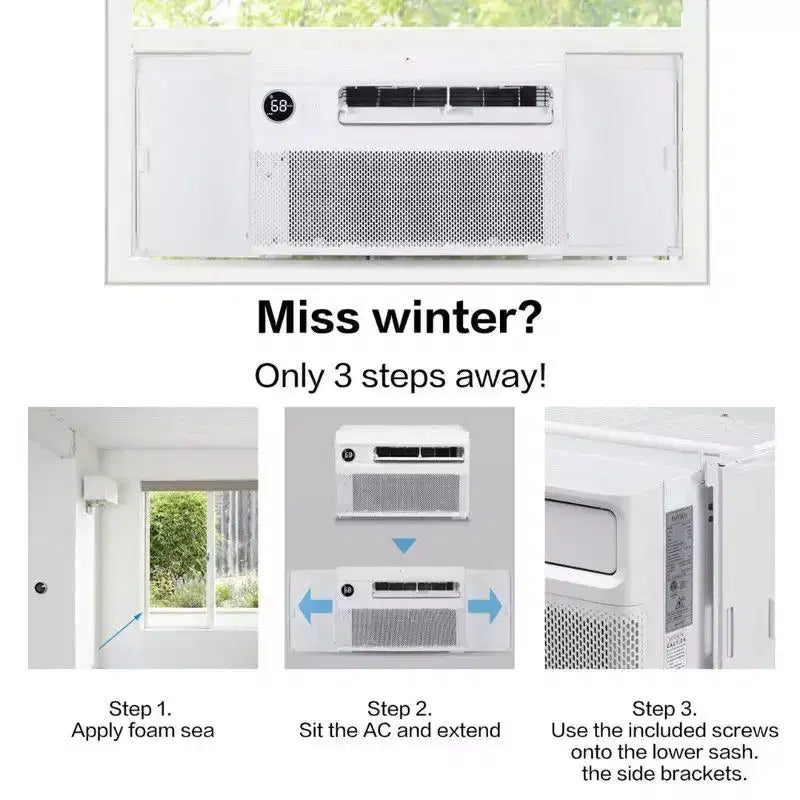Karl Home 10000 BTU Wi-Fi Enabled Inverter Window Air Conditioner with Remote and APP Control