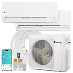 Karl Home 2-Zone 28000 BTU 20 SEER2 Mini Split Air Conditioner with Heat Pump (12K+18K)