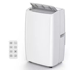 14,000 BTU Portable AC Unit Multi-Functional Cooling Dehumidifier Fan Automatic Dehumidification LED Touch Panel Remote Window Vent Kit