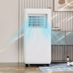10k BTU Portable AC Unit 4-in-1 Free Standing Cooling Dehumidifier Fan Air Cooler Quiet Night Mode Eco Flow Fan Remote Window Kit