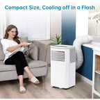 8000 BTU Portable Air Conditioner, 3-in-1 Portable AC Unit with Cooling, Dehumidifier & Fan Modes for Rooms up to 350 sq.ft