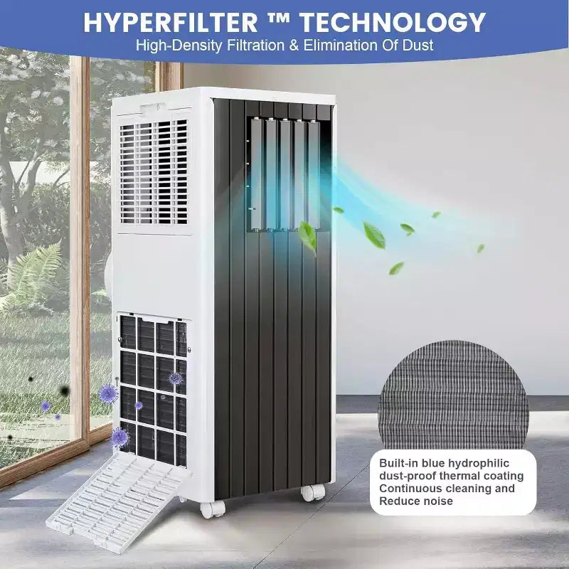 8,000BTUs Portable Air Conditioners Room Up to 350 Sq.Ft, 4-In-1 Portable Ac With Cool, Fan, Dehumidifier &Sleep Mode,Indoor Ac Unit w/Remote Control