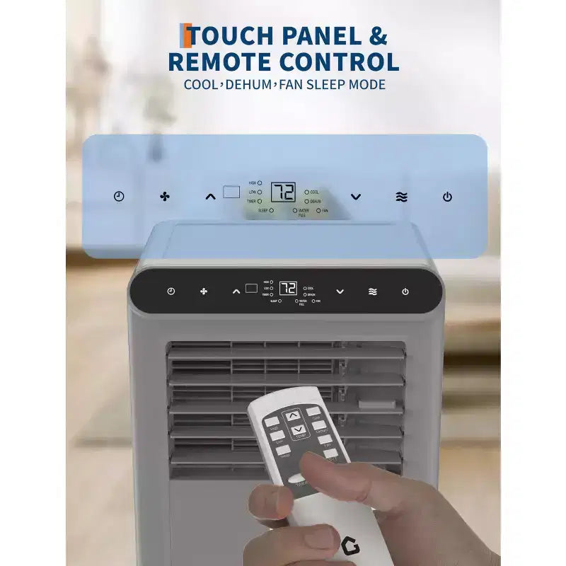 8,000 BTU Portable Air Conditioner, 4-In-1 Portable AC Units for Rooms with Fan, Dehumidifier, Cools Up to 350 Sq.Ft. Room Air Conditioner, Remote