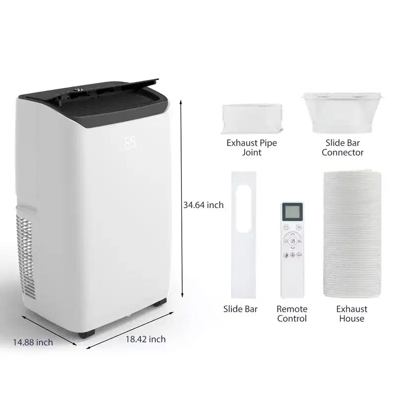 Portable Air Conditioner|14000BTU Air Conditioner Cools up to 700 SQ FT|with Remote Control AC Fan Dehumidifie|Low Noise|Sleep Mode|Ideal for Home