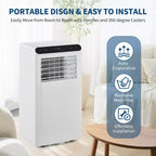 8,000 BTU Portable AC  3-in-1 Air Conditioner (1 Pack) for Rooms Up to 350 Sq.Ft | Compact Design with Window Kit & 24H Timer