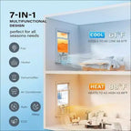 12,000 BTU Window AC - White Cool/Heat Unit (1 Pack) for Medium/Large Rooms | Energy Efficient with Easy Installation