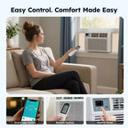 Simzlife Smart 10000 BTU Window Air Conditioner, 3-in-1 AC for 450 Sq.Ft, APP Control, Easy Installation, Energy-Saving & Quiet Operation, White